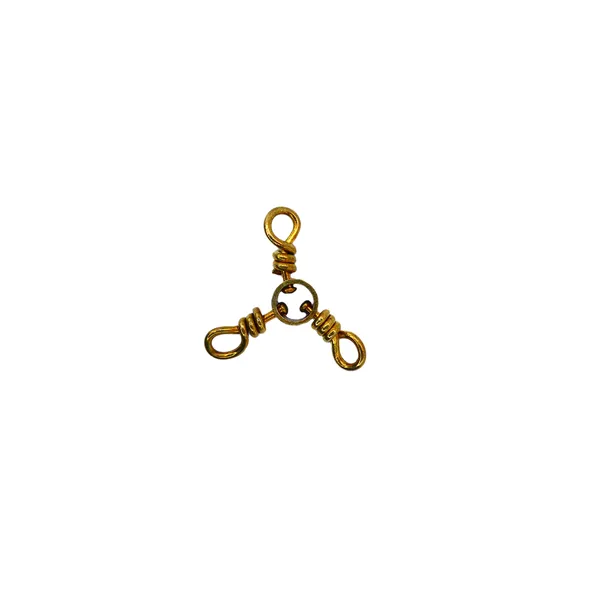 Esmerillon Triple de Pesca Quita Vueltas Latón Bronceado N° 1 Weller 100 Unds